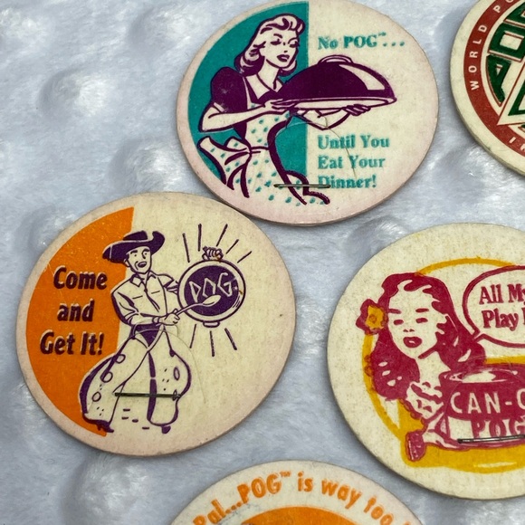 POGs - Vintage 1990's Original POG Piece Lot with STAPLES! - Picture 2 of 7